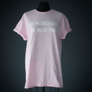 A classic “On Wednesdays we wear pink” t-shirt